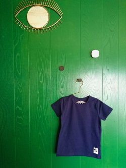 画像1: mini rodini BASIC SS TEE ネイビー