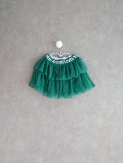 画像1: mini rodini Tulle Skirt グリーン