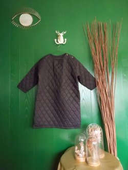 画像1: little creative factory  Quilted Tunic　ブラック