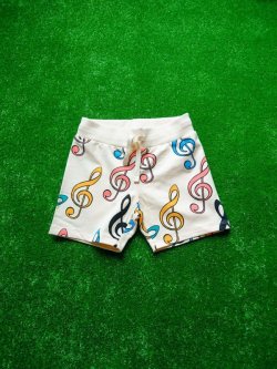 画像1: mini rodini CLEF SWEATSHORTS オフホワイト