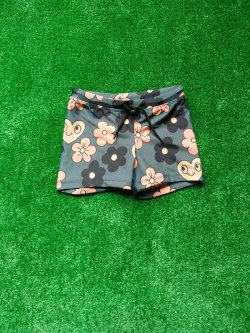 画像1: mini rodini FLOWER SWIMPANTS グレー