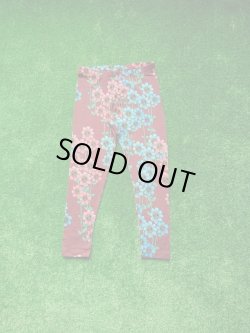 画像1: mini rodini DAISY LEGGINGS バーガンディ