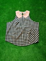 franky grow B.D.R ROUND COLLAR DRESS アイボリー＊ブラックDOTS