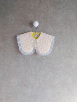 画像1: franky grow BEAR QUILTING FRILL BIG COLLAR  ピンク（※つけ襟のみの販売）