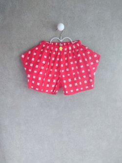 画像1: franky grow ORIG.CHECK RHOMBOS SHORT PANTS　レッド＊ピンクCHECK