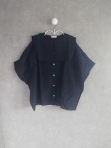 franky grow BONBON CUT JQ PENTAGON DRESS SHIRT ブラック＊ブラック