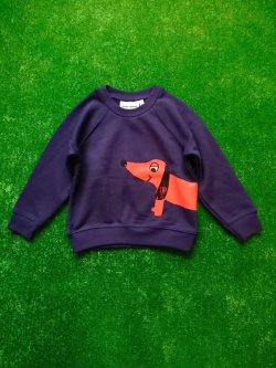 画像1: mini rodini DOG SP SWEATSHIRTS ネイビー