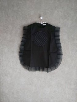 画像1: franky grow QUILTING DOT FRILL DRESS ブラック