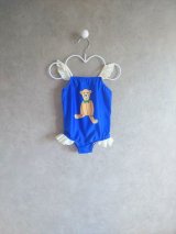 mini rodini TEDDY BEAR UV SWIMSUIT ブルー