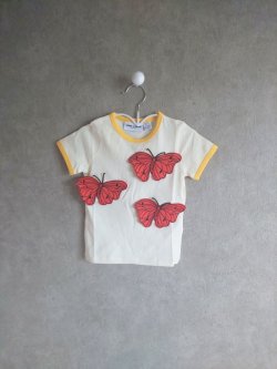 画像1: mini rodini BUTTERFLIES T-SHIRT  オフホワイト