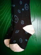 他の写真1: franky grow EYE SOCKS ブラック＊グレーEYES