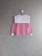 他の写真1: franky grow REMOVABLE QUILTING SAILOR COLLOR L/S TEE　ホワイト＊レッドBORDER-ホワイト