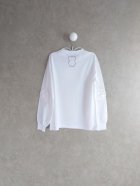 他の写真2: franky grow REMOVABLE QUILTING SAILOR COLLOR L/S TEE　ホワイト-ホワイト＊ブラックDOTS