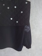 他の写真1: franky grow REMOVABLE QUILTING SAILOR COLLOR L/S TEE　ブラック-ブラック＊シルバーDOTS