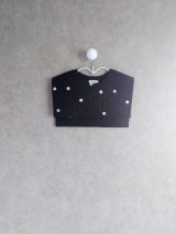 franky grow QUILTING SAILOR COLLOR　ブラック＊シルバーDOTS（※つけ襟のみの販売）