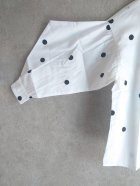 他の写真2: franky grow CHINA SHIRT　ホワイト＊ブラックDOTS　キッズ・レディース