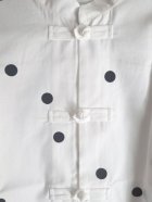 他の写真3: franky grow CHINA SHIRT　ホワイト＊ブラックDOTS　キッズ・レディース