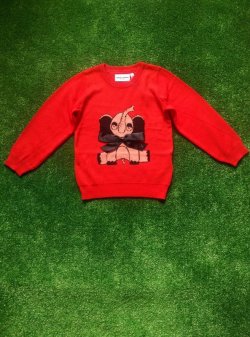 画像1: mini rodini ELEPHANT SWEATER レッド