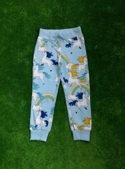 画像1: mini rodini UNICORN SWEATPANTS ライトブルー