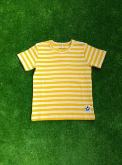 画像1: mini rodini STRIPE RIB SS TEE イエロー