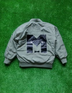 画像1: mini rodini REVERSIBLE INSULATOR JACKET カーキ