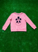 mini rodini PANDA WOOL LS TEE コーラルピンク