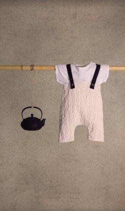 画像1: little creative factory  Baby Menka Dungarees チョーク