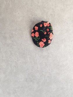 画像1: mini rodini Roses Pompom Beret　ブラック