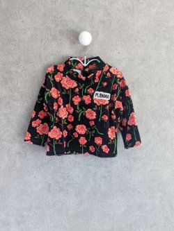 画像1: mini rodini Roses Velour Sweater 　ブラック