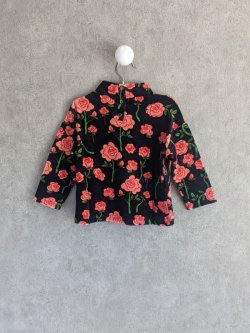 画像2: mini rodini Roses Velour Sweater 　ブラック