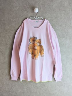 画像1: franky grow THREE BEAR L/S TEE　ピンク