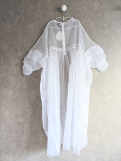 画像3: franky grow DOUBLE CIRCLE SLEEVES ORGANDY DRESS　ホワイト