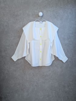 画像2: franky grow SAILOR COLLAR BROUSE DYED　ホワイト