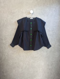 画像1: franky grow SAILOR COLLAR BROUSE DYED　ブラック