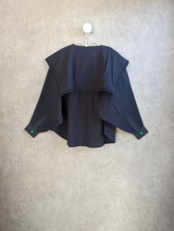 画像2: franky grow SAILOR COLLAR BROUSE DYED　ブラック