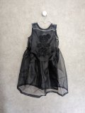 franky grow TAPE EMBROIDERY TULLE DRESS　ブラック