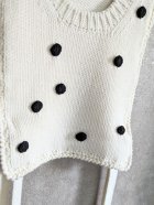 他の写真1: franky grow HAND-KNITTED DOTS VEST　アイボリー