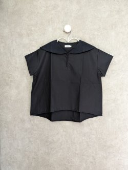 画像1: franky grow WHT/BLK　SAILOR COLLAR PULLOVER　ブラック　