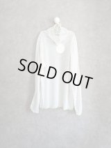 franky grow DOTS TULLE MELLOW SHEER HIGH-NECK TOPS　ホワイト