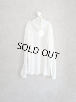 画像1: franky grow DOTS TULLE MELLOW SHEER HIGH-NECK TOPS　ホワイト