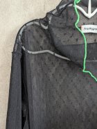 他の写真1: franky grow DOTS TULLE MELLOW SHEER HIGH-NECK TOPS　ブラック