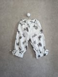 franky grow GRAFFITIED BEAR GATHERED PANTS　ホワイト　キッズ・レディース