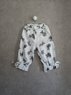 画像1: franky grow GRAFFITIED BEAR GATHERED PANTS　ホワイト　キッズ・レディース