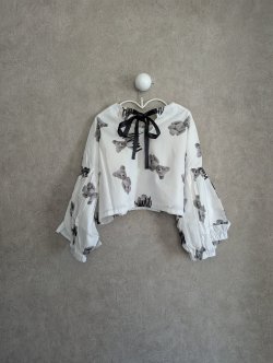 画像2: franky grow GRAFFITIED BEAR FRILL SLEEVES PO　ホワイト　キッズ・レディース