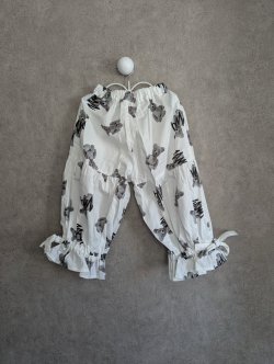 画像2: franky grow GRAFFITIED BEAR GATHERED PANTS　ホワイト　キッズ・レディース