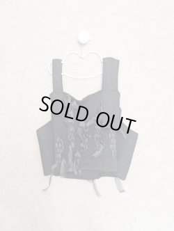 画像1: franky grow KNIT VEST　ブラック