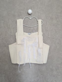 画像1: franky grow KNIT VEST　アイボリー