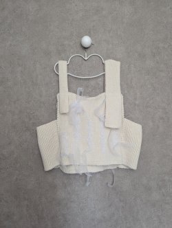 画像2: franky grow KNIT VEST　アイボリー