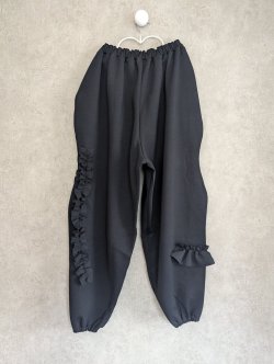 画像2: franky grow VORIOUS FRILL DOUBLE AIR PANTS　ブラック