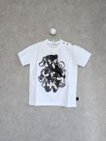 franky grow PUFF PRINTING ART TEE　ホワイト　キッズ